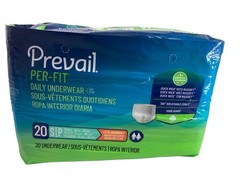 Prevail Disposable Underwear Small Petite 20 in-34 in Daily Underwear 20 Ct-New
