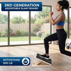 Portable Wooden Slant Board for Calf 40 cm x 30 x 3.7 cm, Wood Color