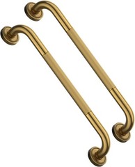 20 Inch Bronze Grab Bars | 2 Pack | Anti-Slip Grip | Elder Senior Safety
