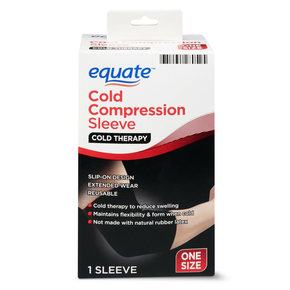 Equate Unisex Black Cold Swelling Therapy Compression Slip-on Sleeve One Size