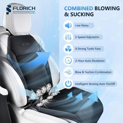 FLORICH Cooling Car Seat Covers with Blowing & Suction,8 Turbo Summer Driving