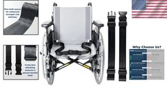 Adjustable Wheelchair Safety Belt 12-60in, Anti-Fall Seat Belt for Seniors & …