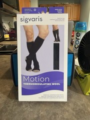 SIGVARIS Merino Outdoor Cushioned Wool Socks 20-30mmHg (Charcoal) Medium Short