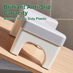Compact Toilet Stool for Adults – Slip Resistant, Perfect for Standard Sizes