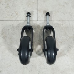 PAIR Caster Wheel & Fork Assy Ki Mobility Focus CR Tilt in Space Wheelchair 5”