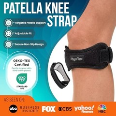 PhysFlex 2 Pack Patella Knee Brace Adjustable Strap Knee Support Blue