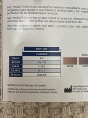 TRUFORM Leg Health Lites 1763BL-M Medium, Black, Ladies Knee Highs 8-15 mmHg