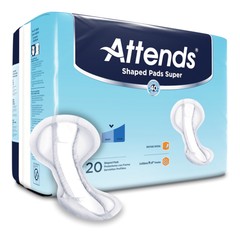 Attends Incontinent Pad 13 X 27.2 Inch Contoured 20 Ct