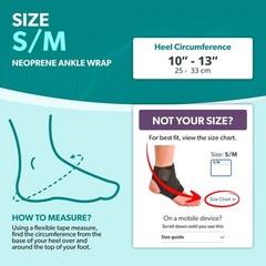 BraceAbility Neoprene Water-Resistant Ankle Brace | Compression Foot Wrap for Sw