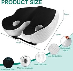 Orthopedic Memory Foam Seat Cushion for Tailbone, Sciatica, Prostate & Back Pain