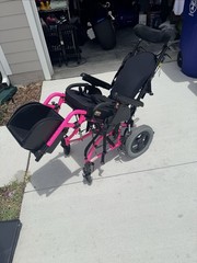 Quickie Zippie TS Folding Wheelchair Kids Pink Upgraded Jay Zip Cushion J3 Back