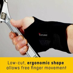Black Orthopedic Brace for Left or Right Hand Moderate Support Adjustable Fit