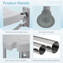 Fold Down Shower Seat Folding Safety Bench Wall Mount Bath Chair Handicapped Tub