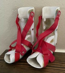 Cascade DAFO Set Of 2 Night Red White Leg Ankle Brace