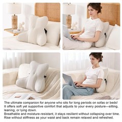 Lumbar Pillow(Pat. Pend) – Multi-Functional Ergonomic Back Cushion for Sofa C…