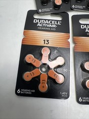 Duracell Activair Hearing Aid Batteries: Size 13 (60 Batteries), Exp 2029