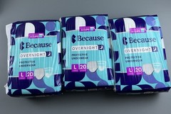 Because Overnight Absorbency Pull-Ups Disposable Underwear Adults Sz L 3 Pack