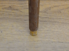 Vintage Brass Duck Head Walking Cane 36” Light Wood Collapsible 2 Piece Stick
