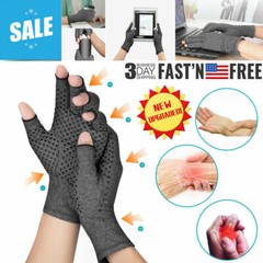 Copper Compression Gloves Medical Arthritis Pain Relief Hand Support Brace USA