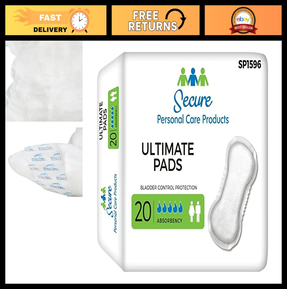 Bladder Control Pads for Men & Women – 180 Count – Ultimate Absorbency & Comfort