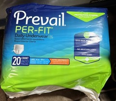 Prevail Per-fit Daily Underwear, Disposable, Large (44 in – 58 in) 20 Count