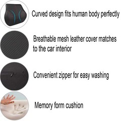 PU Soft Leather Lumbar Cushion,Car Seat Lower Back Support Pillow with Soft M…