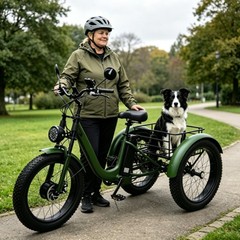 Daibot 750W 24 Inch Fat Tire Mobility Trike for Adults All Terrain Shopping
