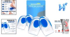All-Day Comfort Gel Heel Cups for Achilles Tendonitis – 2 Pairs, Large Size