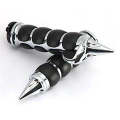 1 Pair Hand Grips Chrome Black-B(with Throttle Assist)