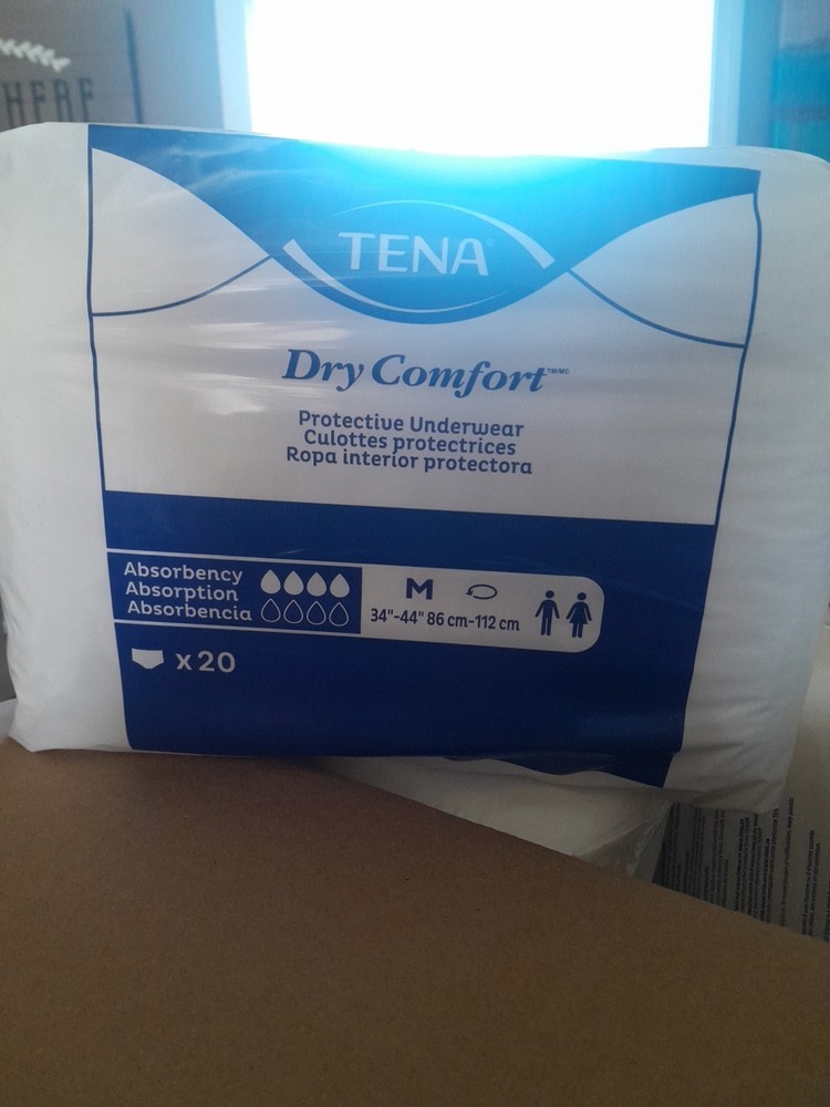 TENA Dry Comfort Disposable Unisex Adult Absorbent Underwear Medium 80 Ct