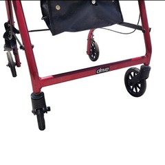 Drive R726RD Rollator Walker 6″ Wheels Red Black Folding Seat Aluminum Mobility