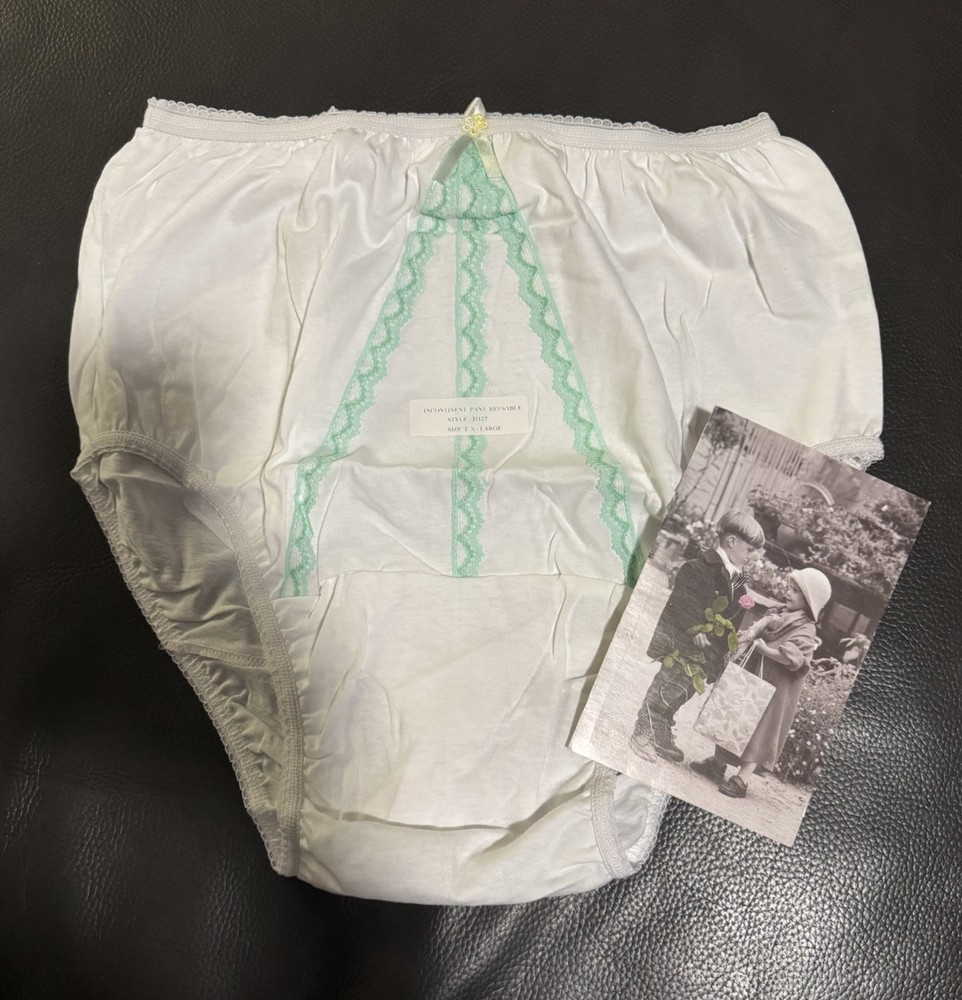 Vintage TOSP Reusable Washable Incontinent Cotton Underwear Women Size 2XL New