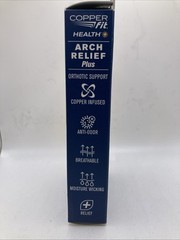 Copper Fit Arch Relief Plus with Orthotic Support – Black (New)