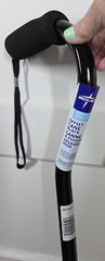 Medline Cane Foam Grip Wrist Strap Offset Aluminum 10 Adjustments Black 0477