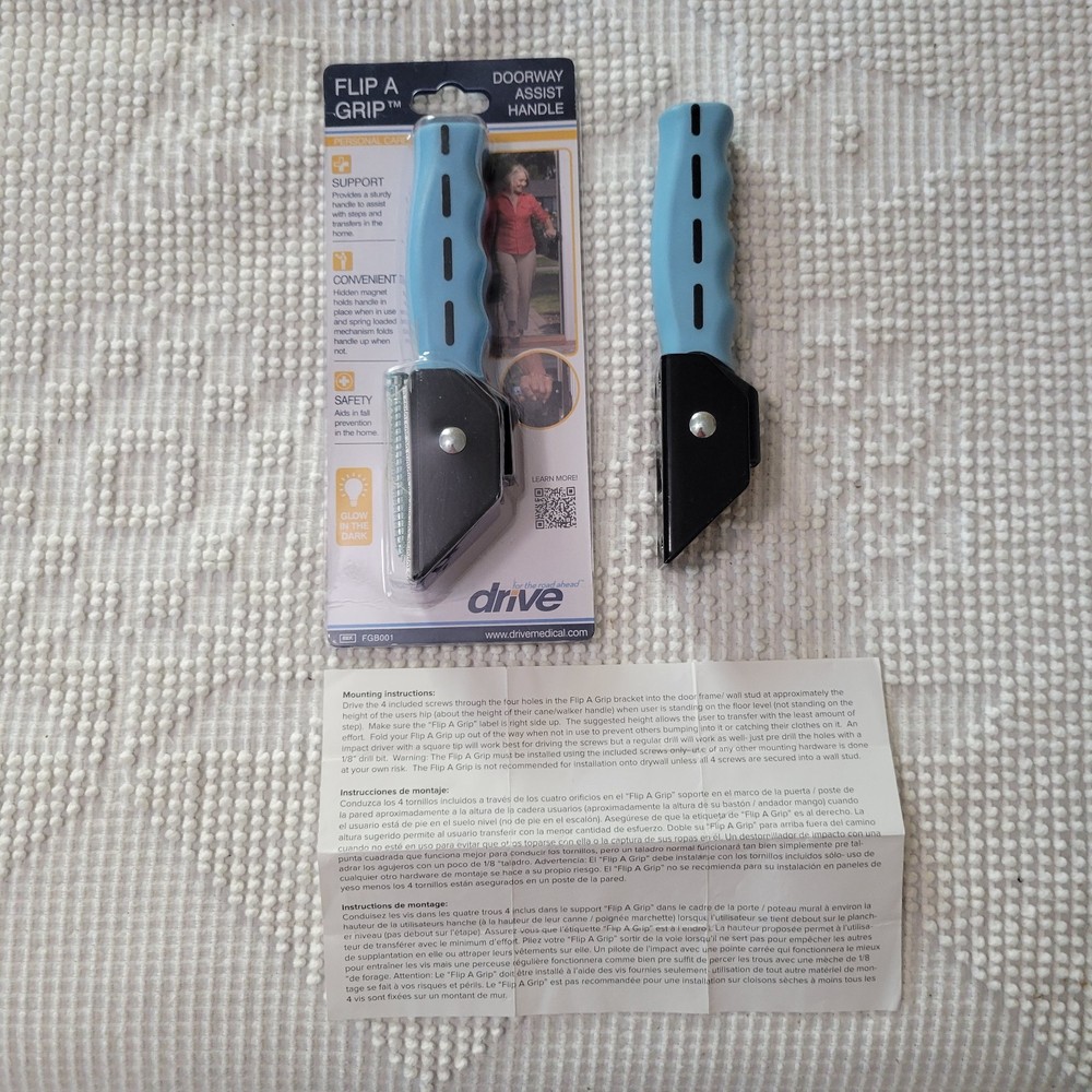Flip A Grip FGB001 Doorway Assist Handle Glow in Dark Drive Medical set of 2