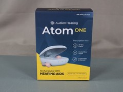 Audien Atom One OTC Hearing Aids Wireless, Rechargeable, Beige SEALED