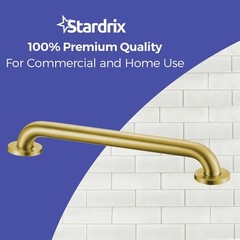 Durable 18-Inch Stainless Steel Grab Bar – Concealed Mounting in Gold Finish