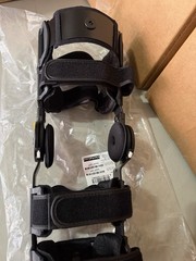 Leftleg Adjustable Hinged Knee Brace ROM Orthopedic Support w/Locking Dial Black