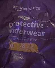 Amazon Basics Incontinence Postpartum Underwear for Women Maximum Absorbency 18