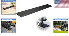 1″ Rise Adjustable Rubber Threshold Ramp for Safe Wheelchair Access – 2500 lbs