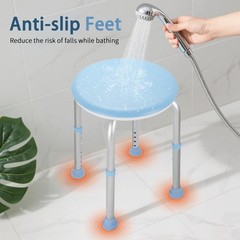 Adjustable Swivel Bath Seat Shower Chair for Tub & Shower – Elderly & Disabled U