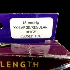 ANTI-EMBOLISM STOCKINGS / THIGH LENGTH / XX-LARGE/REGULAR / BEIGE / CLOSED TOE
