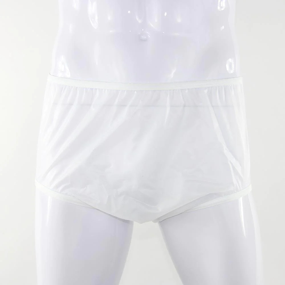 White KINS Vinyl Lowrider Adult Plastic Pants Diaper Cover 40300VW