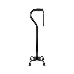 RMS Quad Cane – Adjustable Walking Cane with 4-Pronged Base for Extra Stabili…