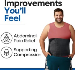 Plus Size Abdominal Binder Post Surgery Tummy Tuck | 4XL (81 to 91), Black