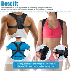 Universal Upper Back Brace Adjustable Fit For Clavicle Back Support Pain Relief