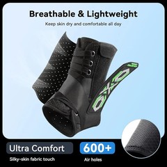 Adjustable Ankle Stabilizer with laces with Lateral Stabilizing Pads for sprains