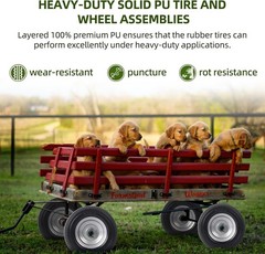 2-Pack 8-Inch Solid Wheel Replacement – Flat Free Tire with Alloy Steel Rim