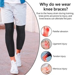 Ruilaibao Full Leg Compression Sleeves 2 Pack – Anti-Slip, Ventilated Long Knee