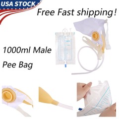 1000ml Portable Wearable Urinal Urine Bag Collector Incontinent Aid for Male